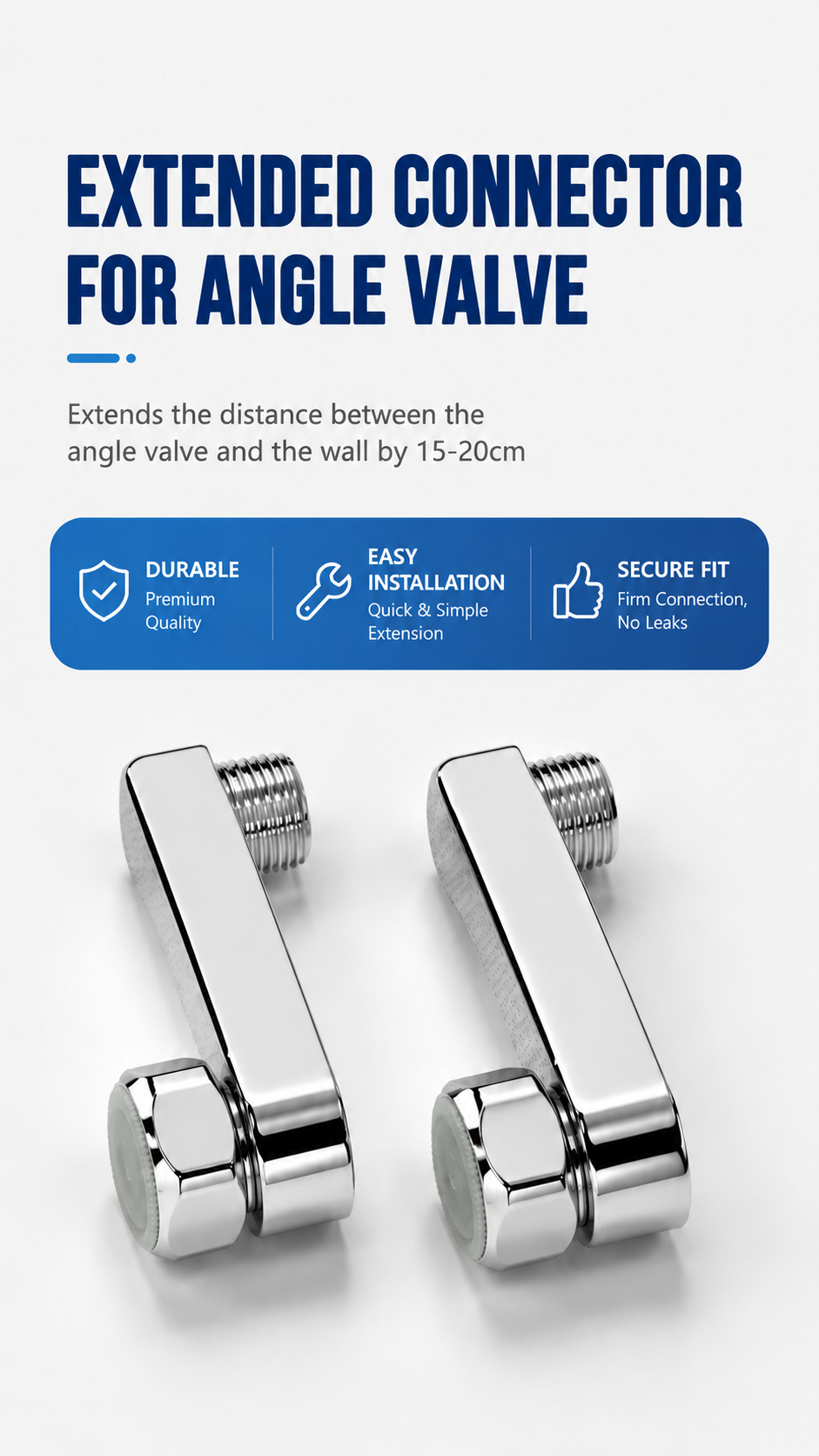 Extended connectors for wider tap spacing